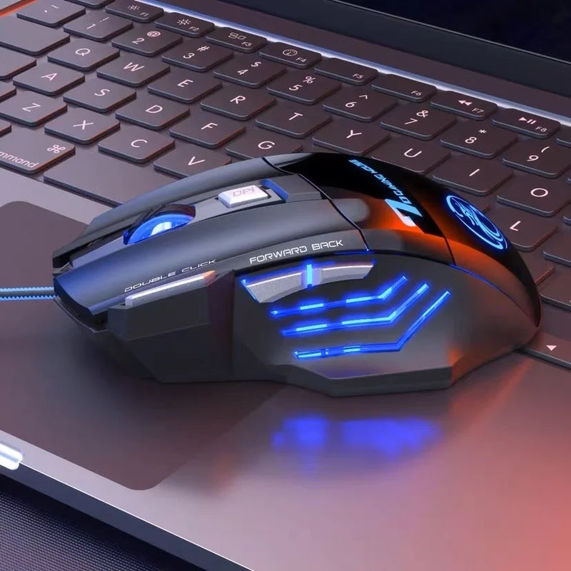 Mouse GAMER para JOGO computador 3200dpi com LED laser X7 USB Botões PROFISSIONAIS!