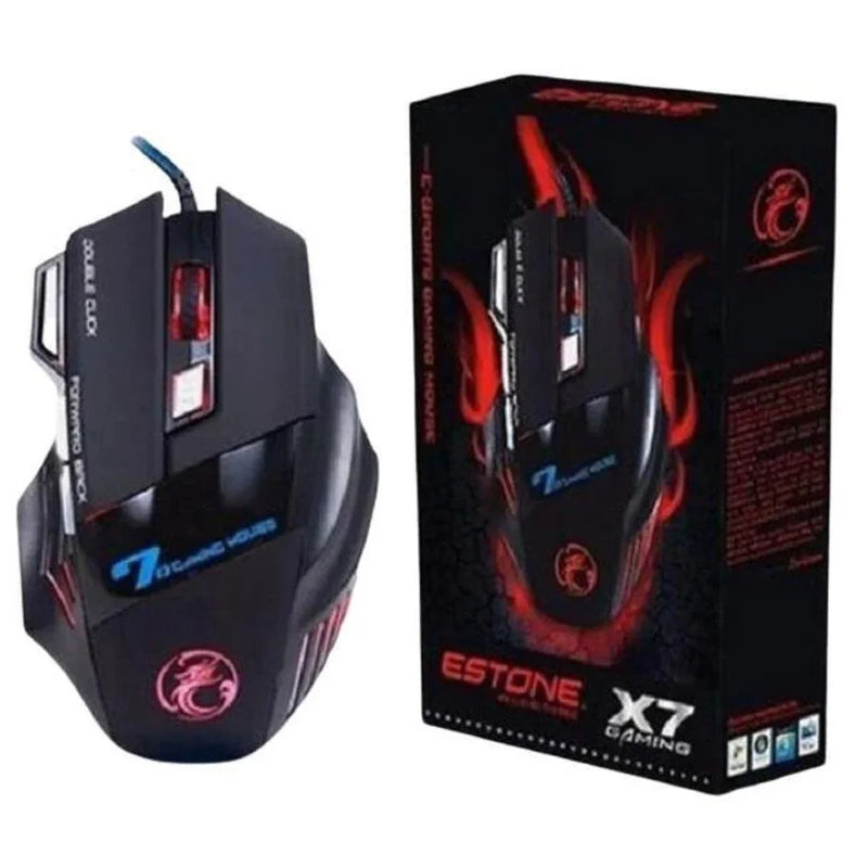 Mouse GAMER para JOGO computador 3200dpi com LED laser X7 USB Botões PROFISSIONAIS!