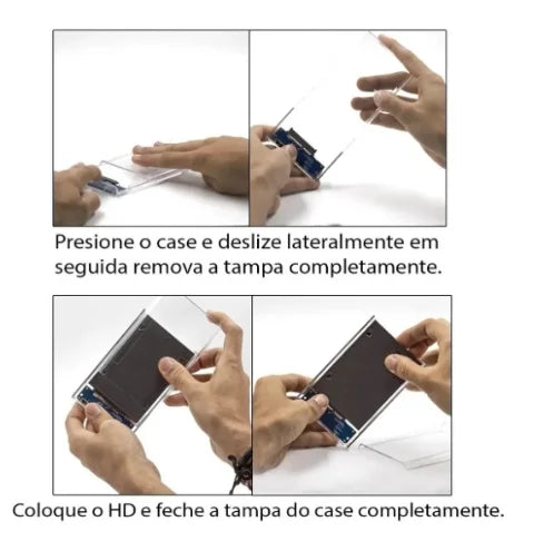 "Case HD Externo 2.5'' USB 3.0 - Compatível com PS4, Xbox One e PC!